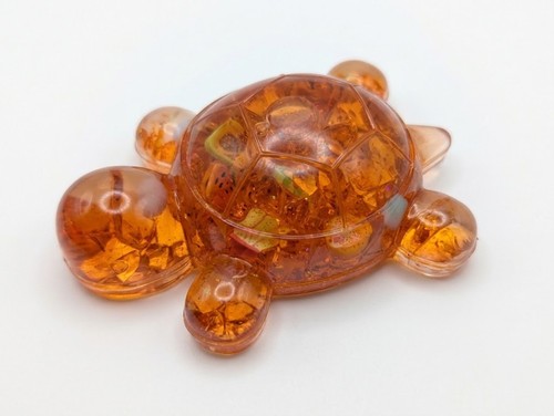 Clear resin turtle paperweight - resin,